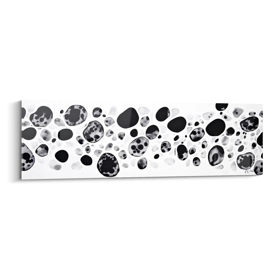 Tableau Univers Microscopique Fascinant Charbon - édition tacheté noir et blanc