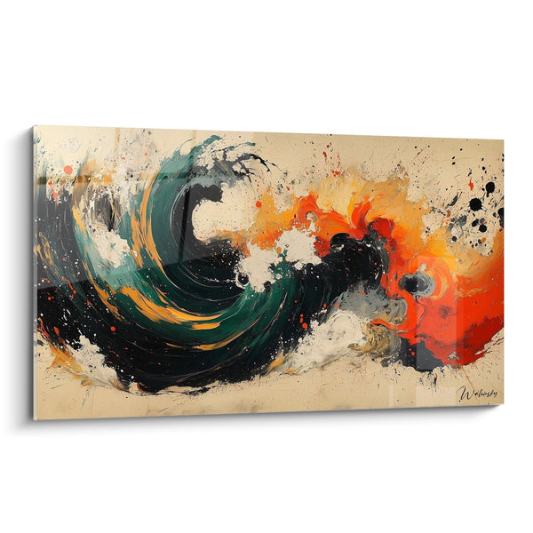 Schilderij Krachtige Golf - abstracte schilderkunst editie
