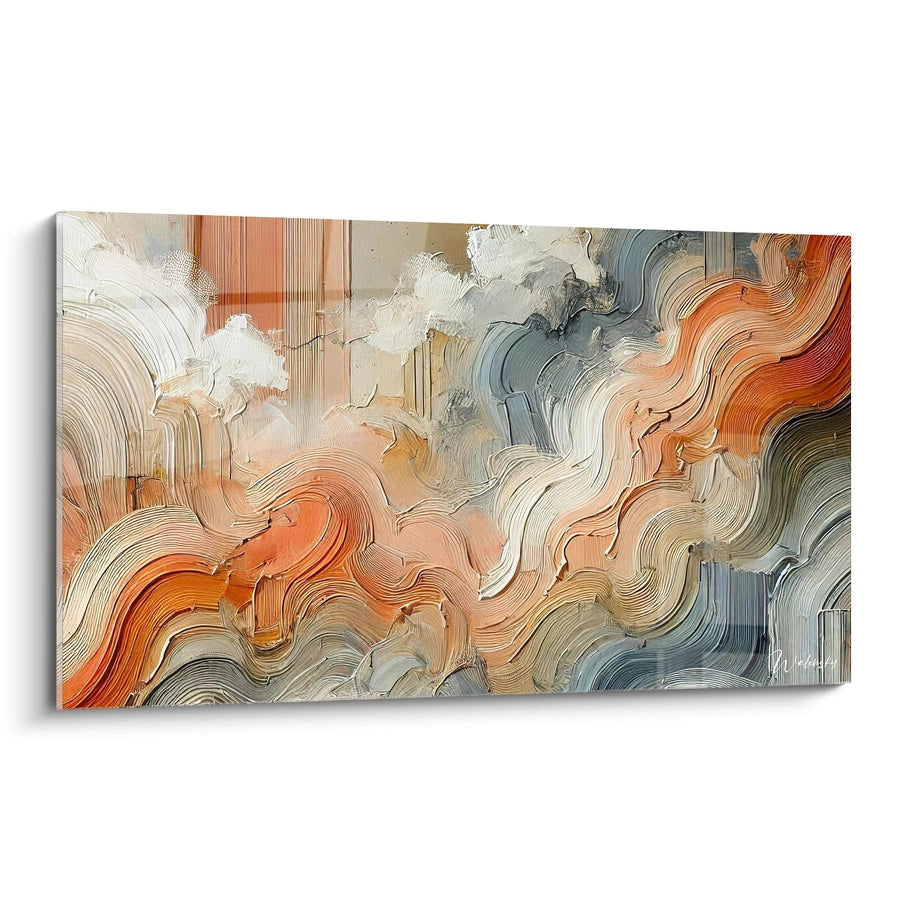 Cuadro Olas de Arcilla - Edición Pintura Abstracta