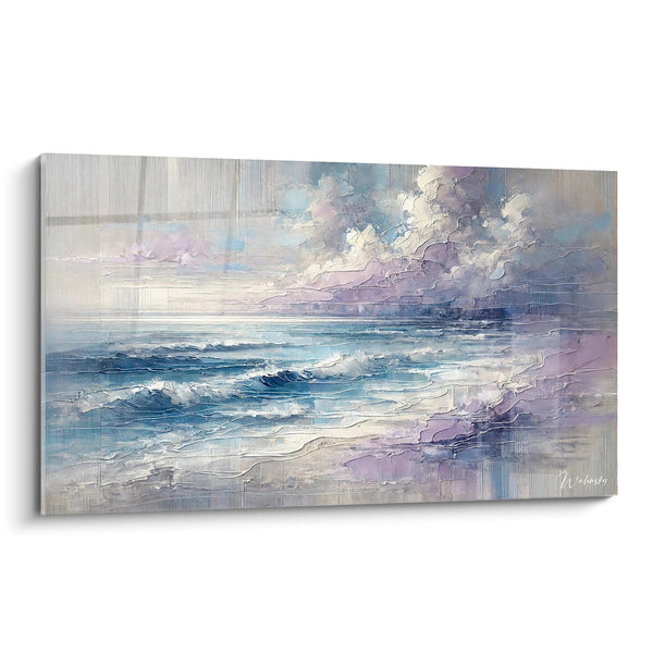 Cuadro Olas de Lavanda - Edición Orilla Marina Abstracta
