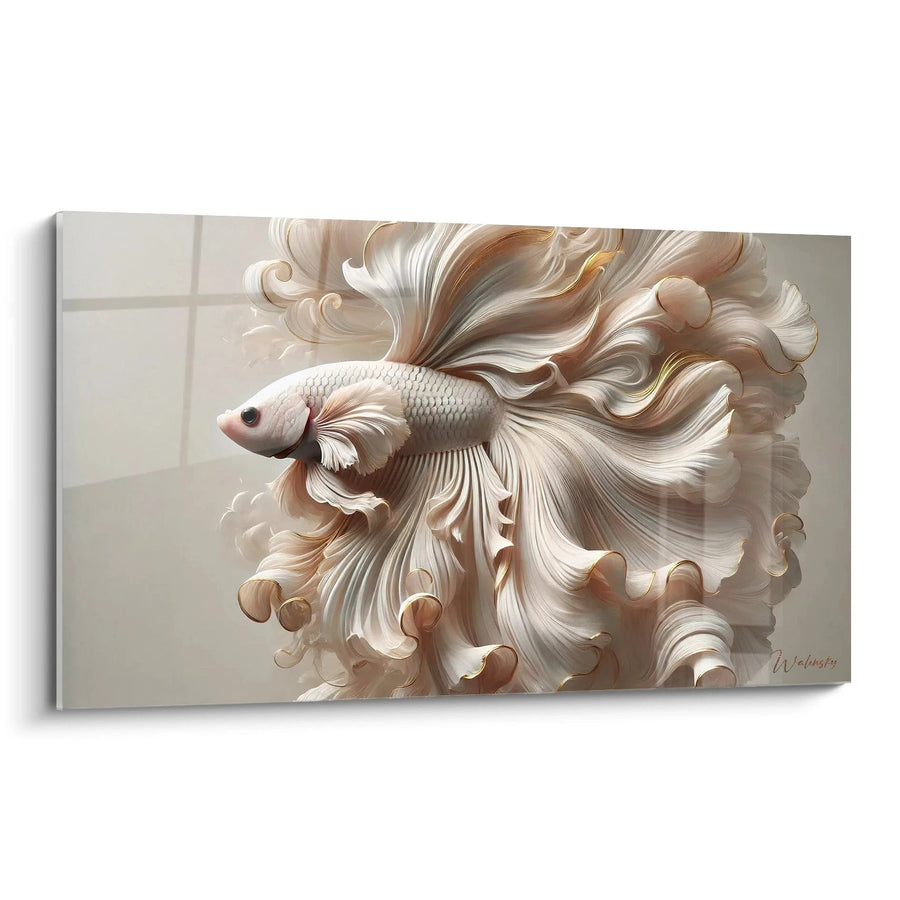 Silk Waves Wall Art - Betta Fish Animals Edition