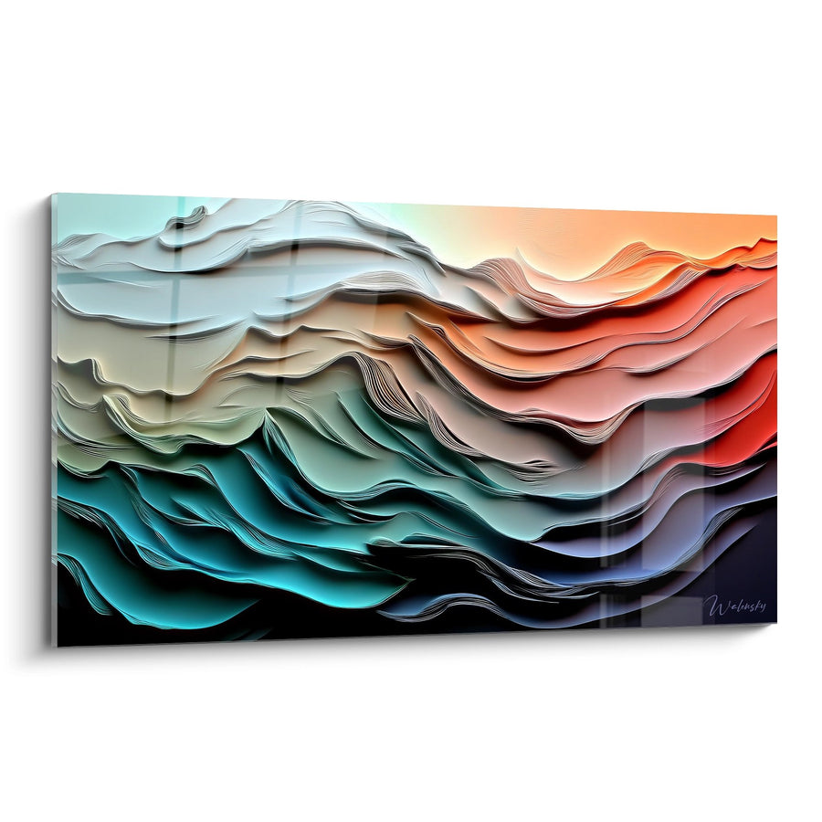 Tableau vagues fluides - Océan Abstrait - édition texture abstrait