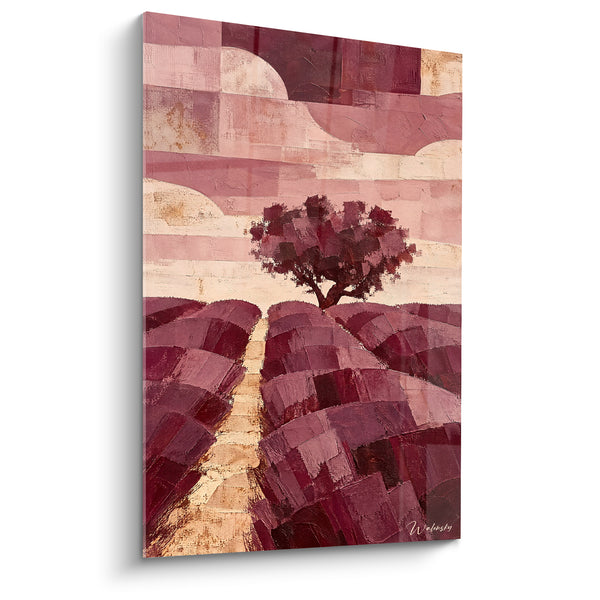 Tableau Champ de lavande pourpre et doré - Sentier du crépuscule - Edition Valensole Provence-Alpes-Côte d'Azur France