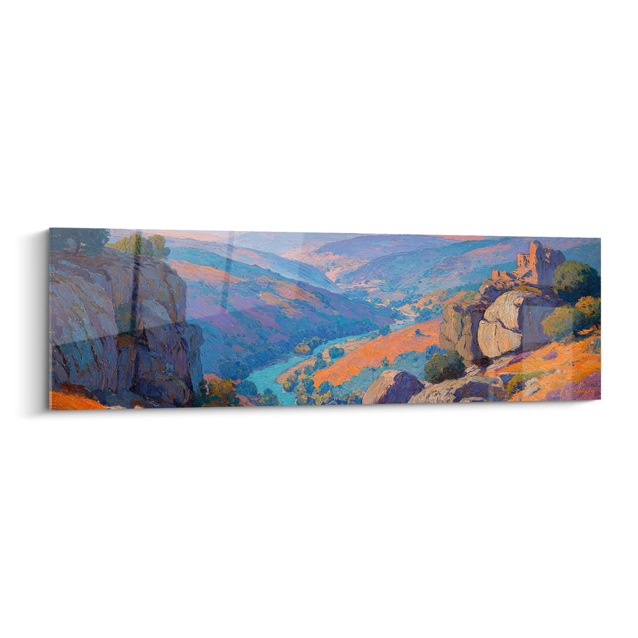 Tableau vallée canyon coloré - Panorama majestueux - édition montagne