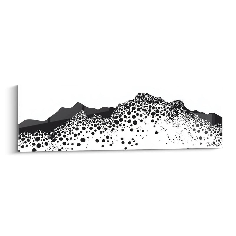 Quadro Valle Contemplativa Grigia - edizione macchiato nero e bianco