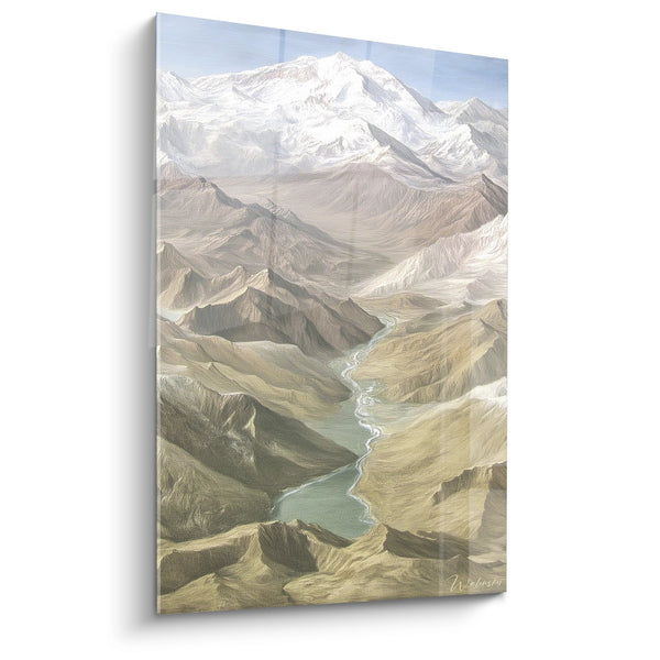 Tableau Vallée Glaciaire et Rivière - Majesté des Sommets - édition Montagne