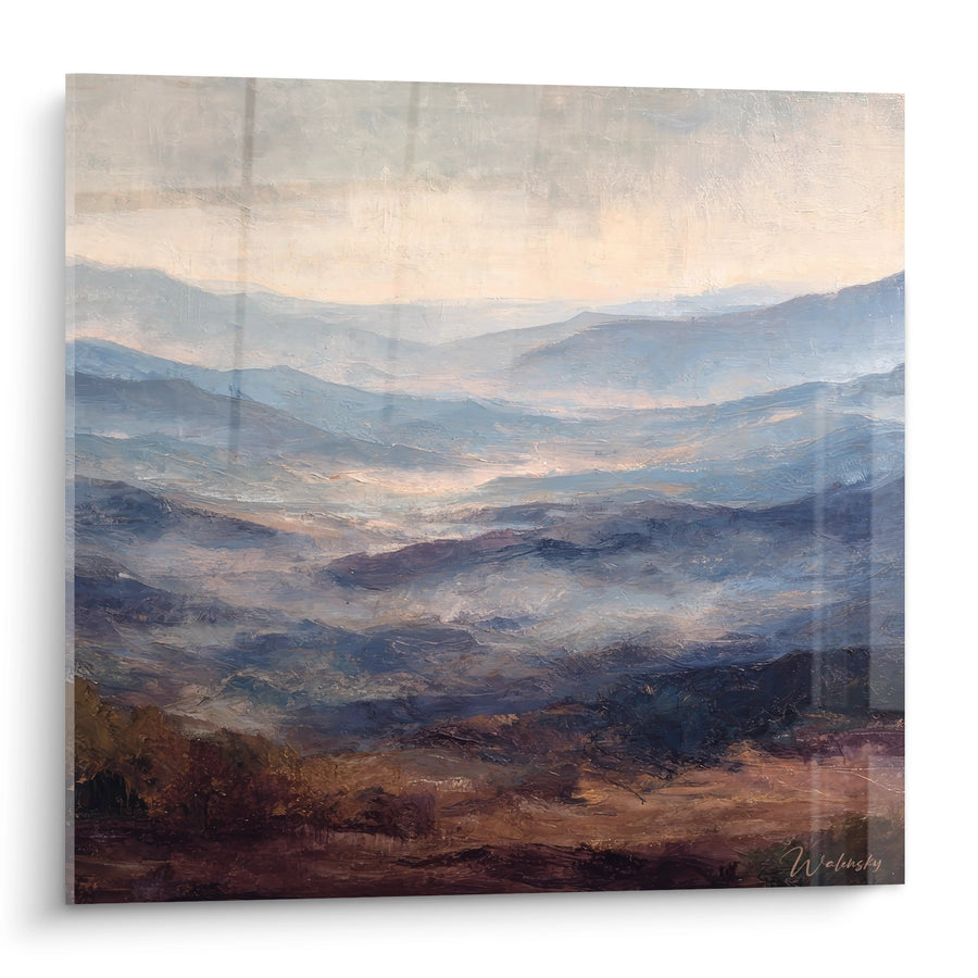 Tableau vallée montagneuse - Brumes matinales - édition autres paysages