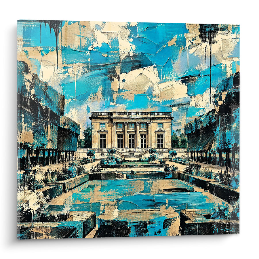 Gemälde Petit Trianon Türkisblau und Gold - Königlicher Glanz - Edition Versailles Île-de-France