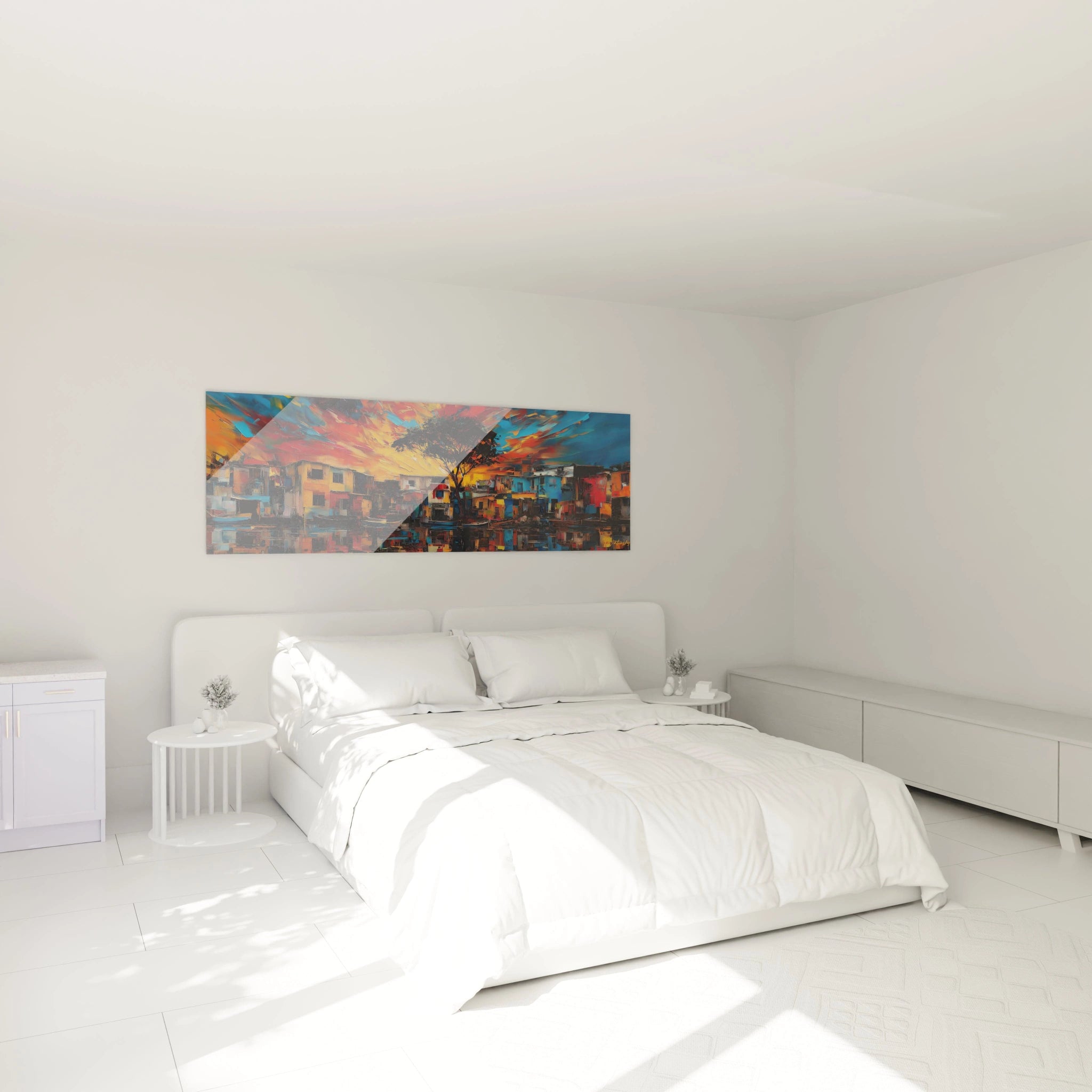 Tableau paysage africain moderne de Walensky, décor mural coloré pour embellir votre chambre