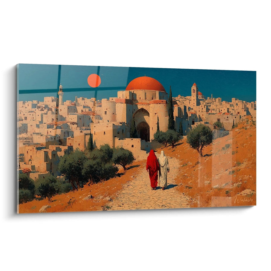 Tableau ville orientale sable brûlant - édition orientalisme