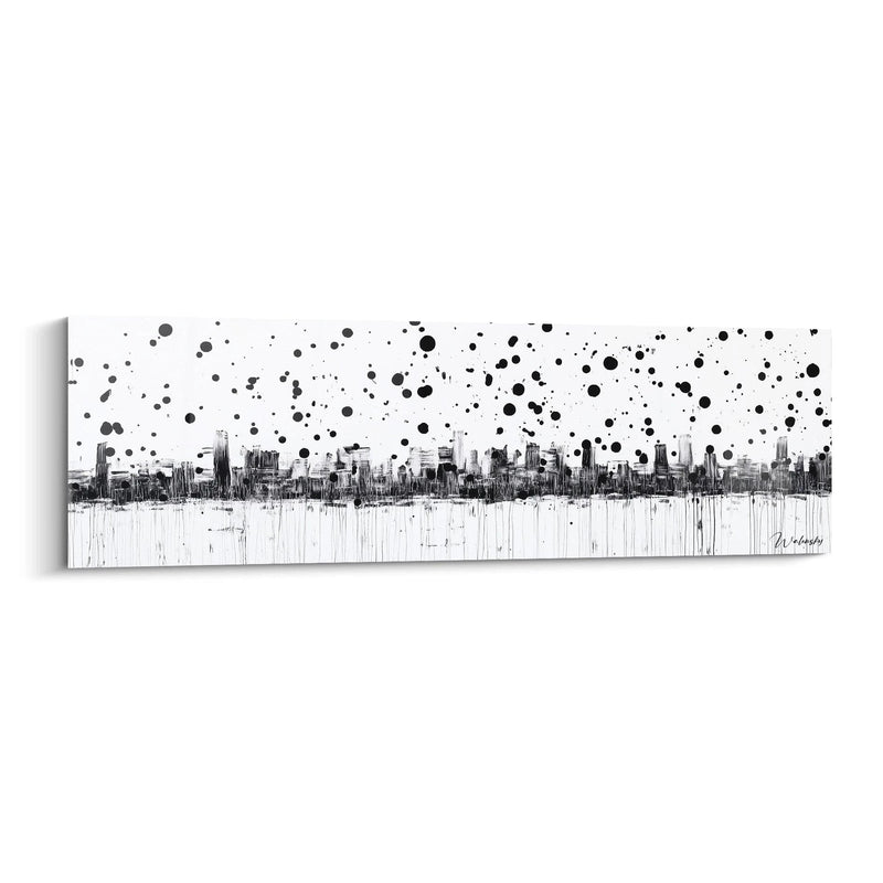 Quadro Città Piangente Bianco - edizione chiazzato bianco e nero
