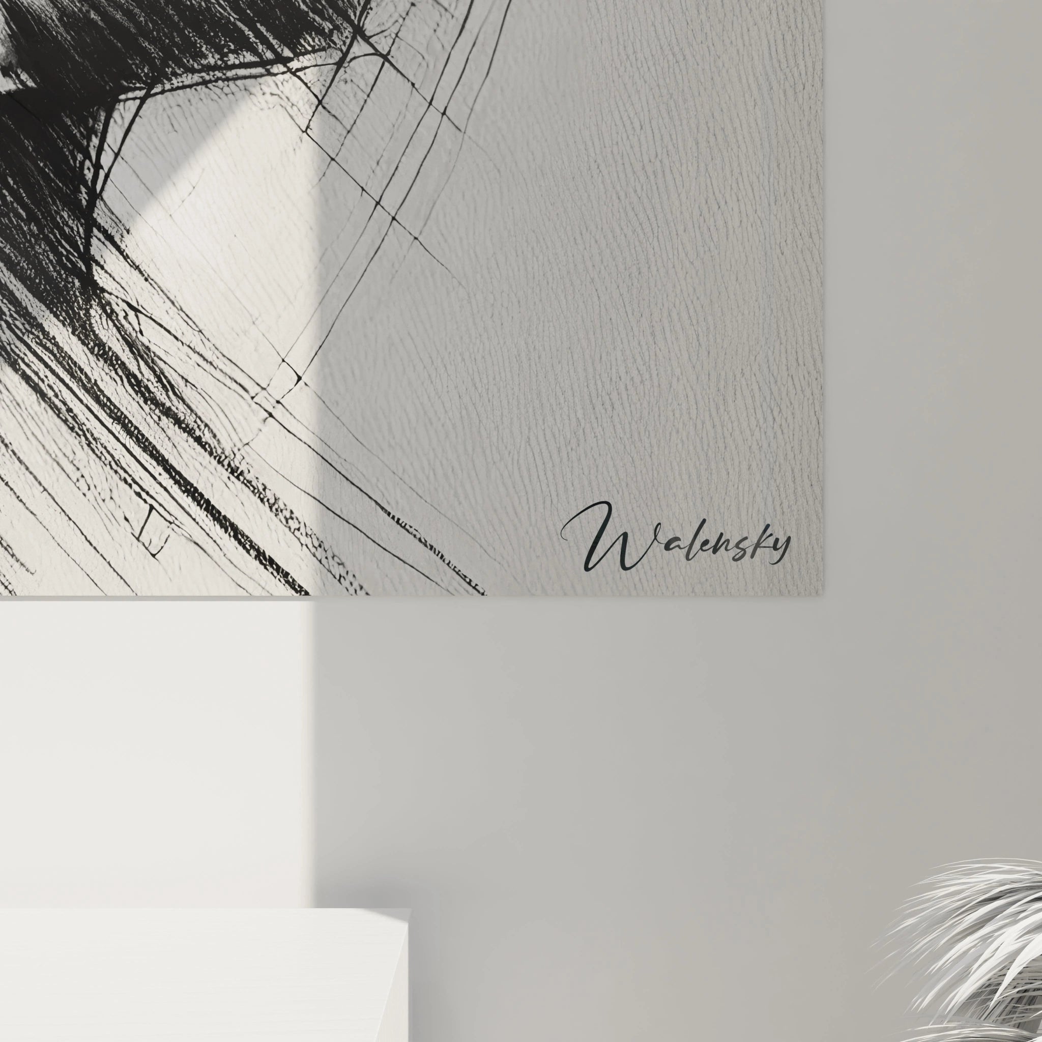 Focus sur les détails du violon dans un tableau musique abstrait, révélant des textures vibrantes et des ombres saisissantes.





