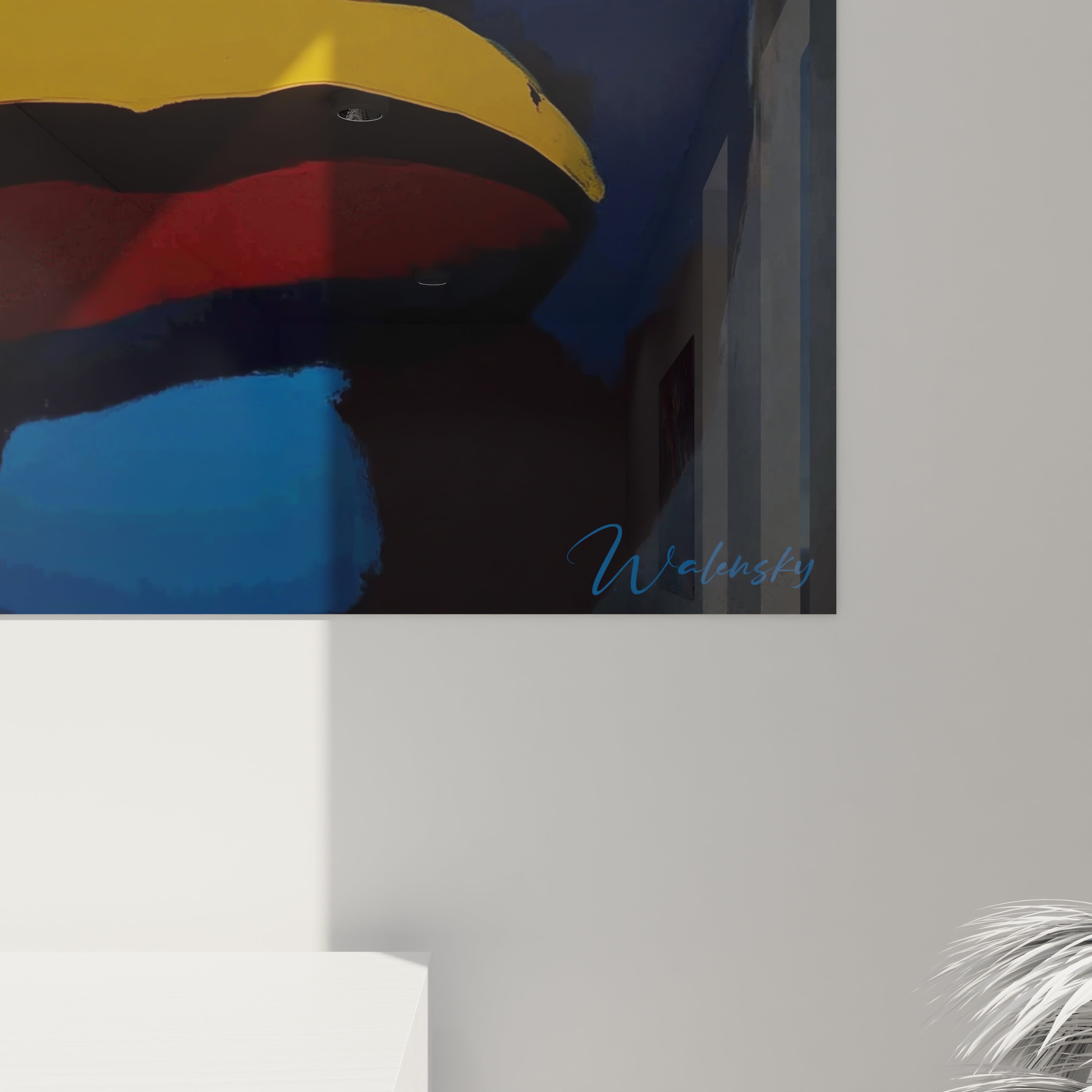 Tableau mural visage africain coloré de Walensky, ajoutant une touche artistique moderne à votre espace