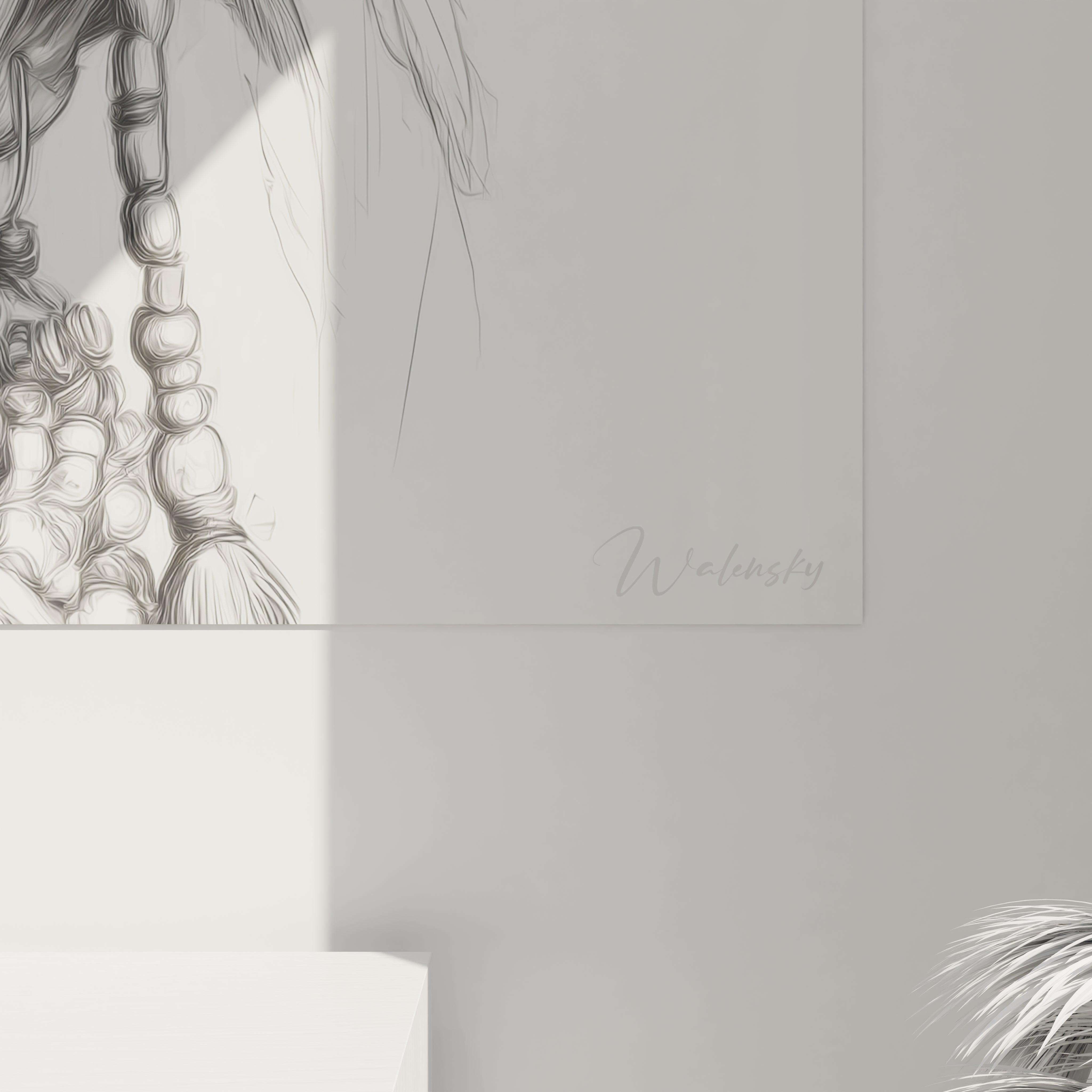 Tableau mural visage africain de Walensky avec un design artistique et des détails fascinants