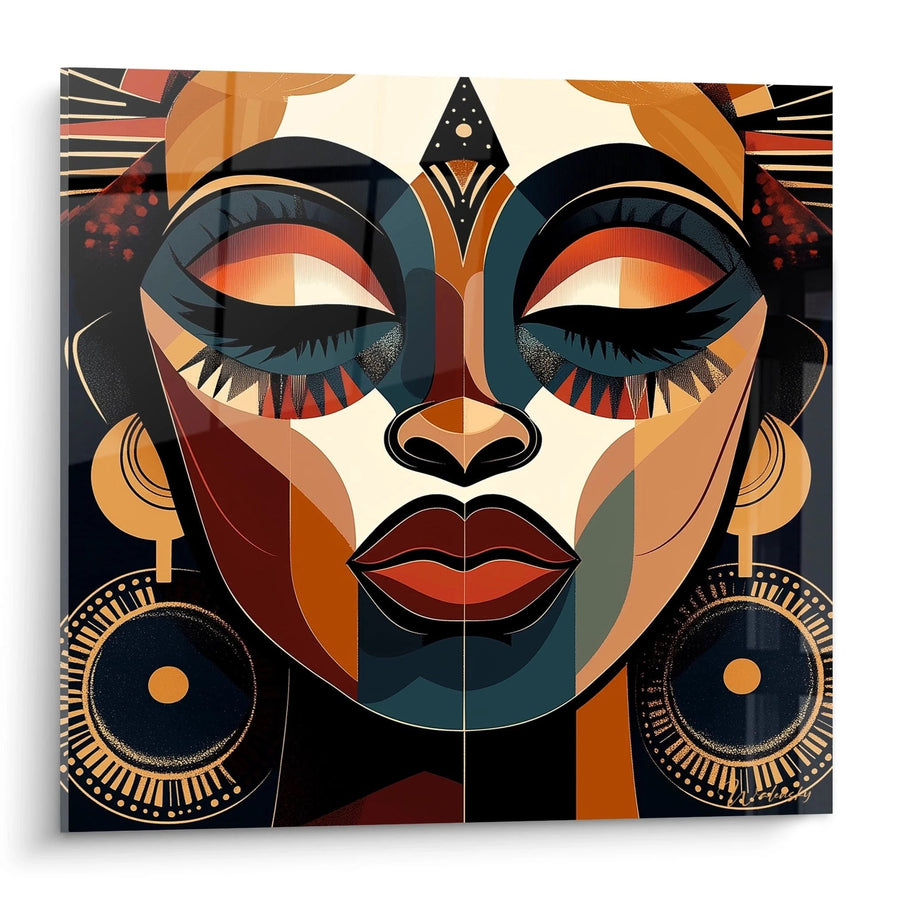Tableau visage africain Reine du sahel - édition africa