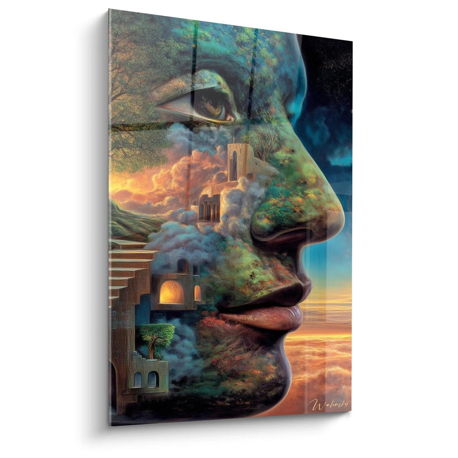 Tableau Visage Architectural Monde Intérieur - édition Surréalisme