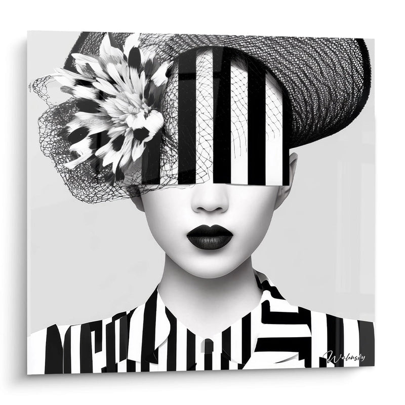 Enigmatic Face Painting - Art and Fashion Fused - Black and White Fashion Edition