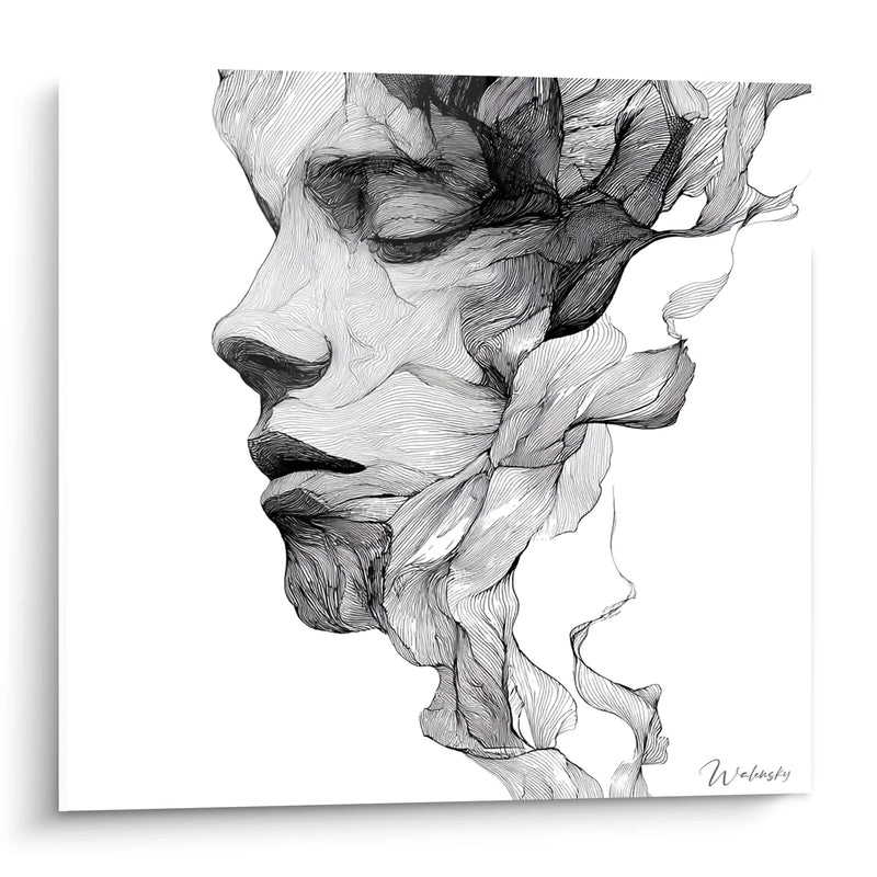 Fragmentiertes Gesichtsbild - Poetische Metamorphose - Edition Gesicht Schwarzweiß