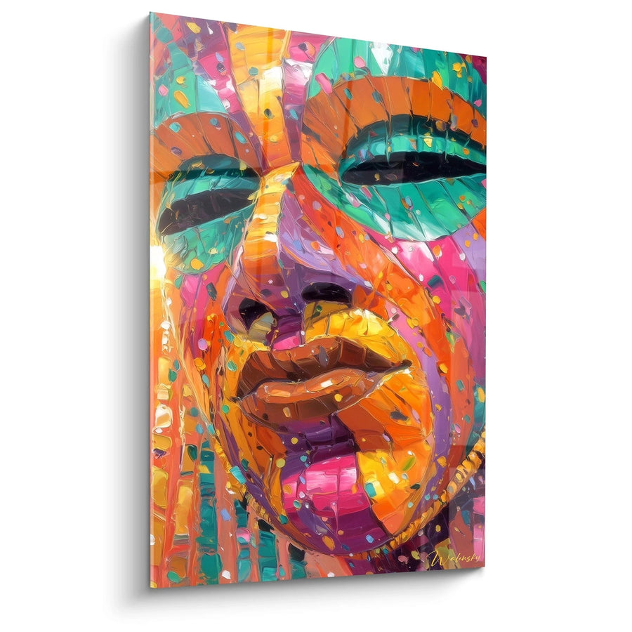 Tableau Visage Oracle Ancestral - édition masque africain
