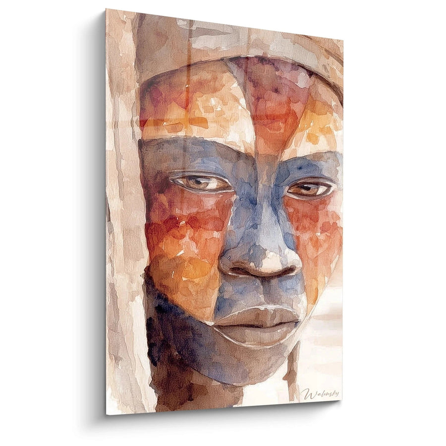 Tableau Visage Sable des royaumes oubliés - édition visage africain