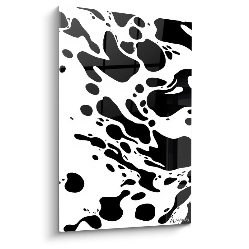 Modern Primitive Vitality Wall Art - Speckled Black and White Edition