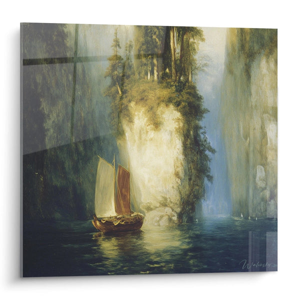 Segelboot Imposante Felsen - Romantik-Edition