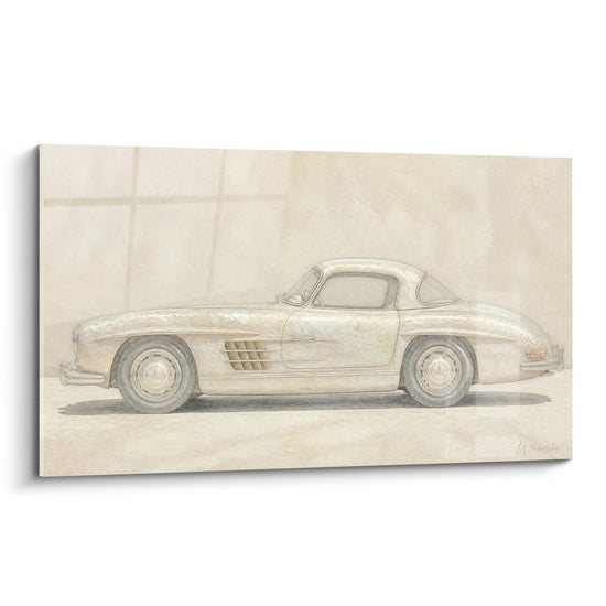 Tableau Coupé ancien ivoire et beige sablé - Élégance d'antan - Edition voiture