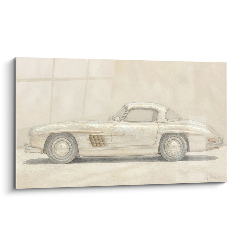 Quadro Coupé avorio antico e beige sabbiato - Eleganza d'altri tempi - Edizione automobile