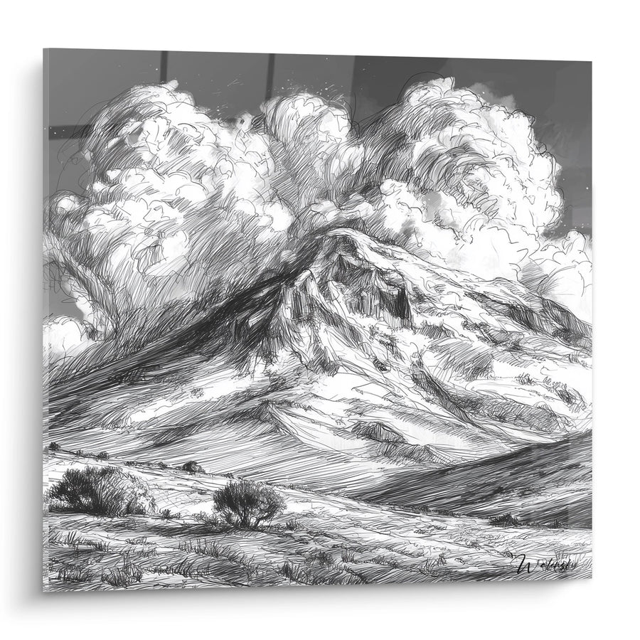 Tableau Volcan en éruption - Croquis dramatique - édition Volcan