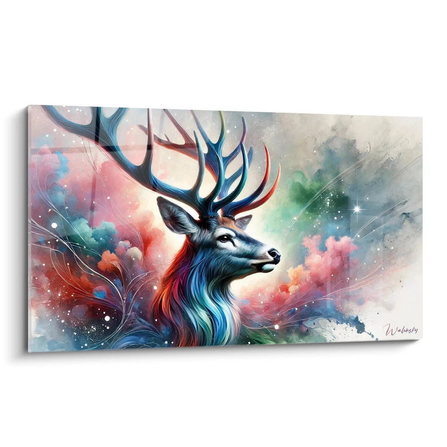 Cuadro Remolino de Color Ciervo - Edición Animales