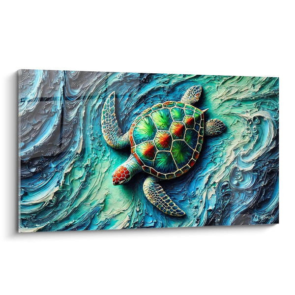 Quadro Viaggio in Turchese - Edizione Tartaruga Marina Animali