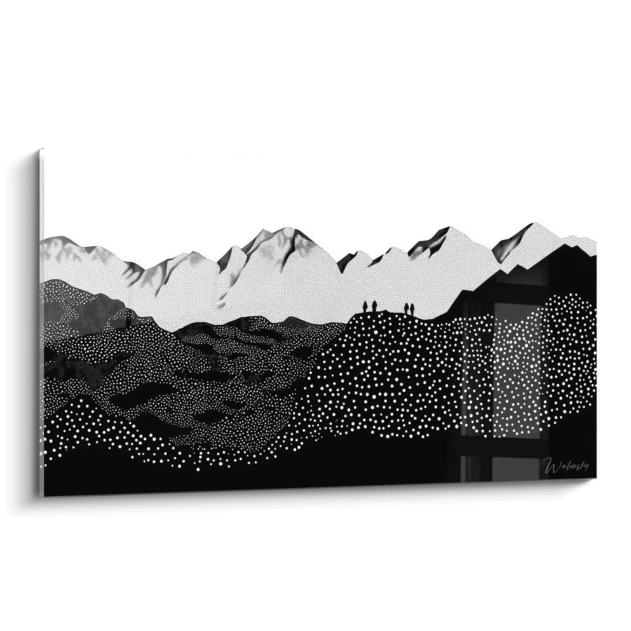 Tableau Voyage Nordique - edition tacheté noir et blanc