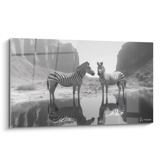 Zebra Serenity Monochrome Painting - Zebra Edition