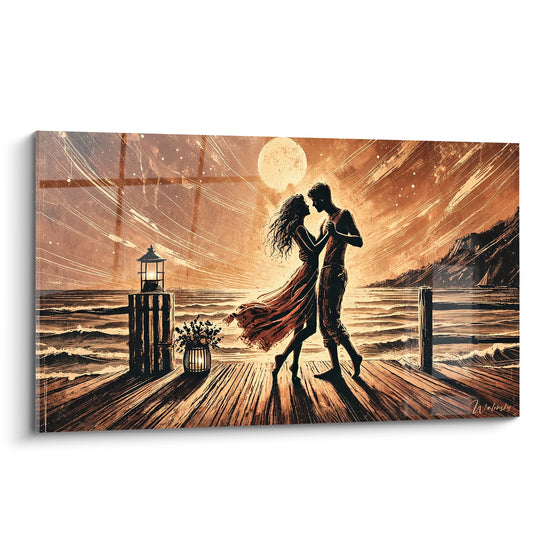 Gemälde Zwischen Licht und Schatten - Romantische Liebe Edition
