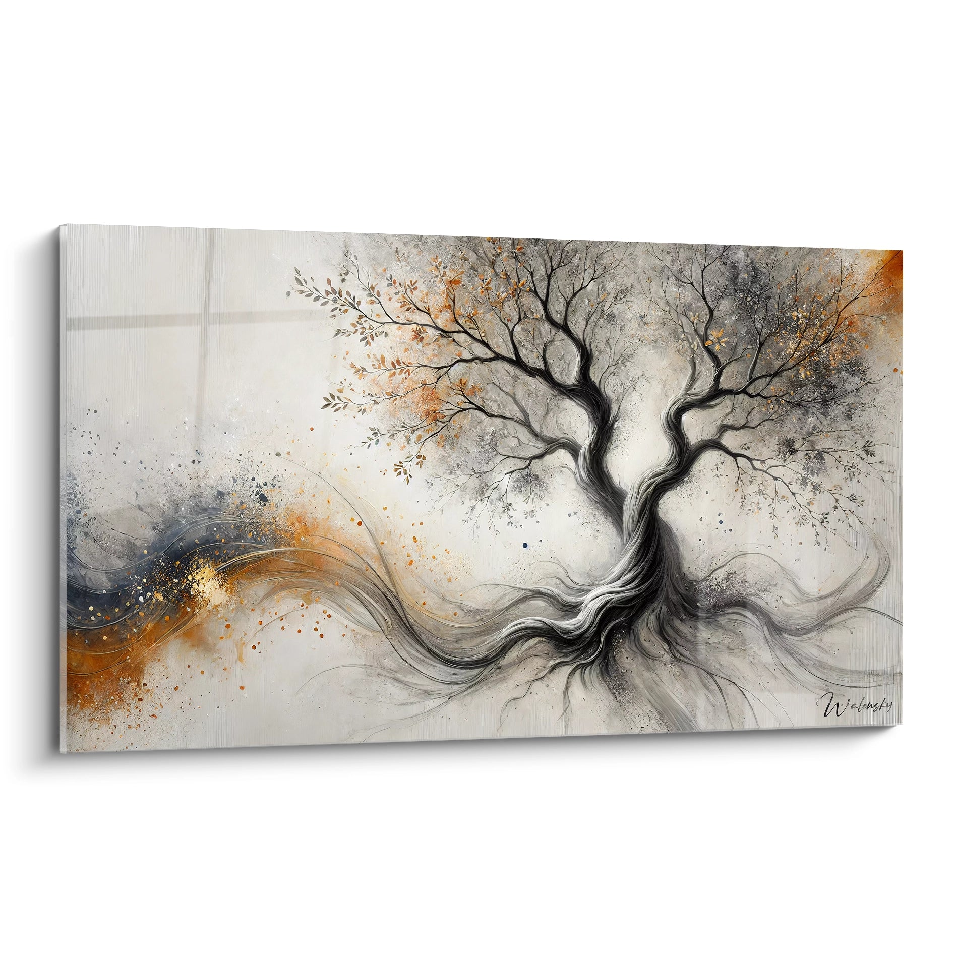 Admirez le tableau Arbre de Vie dans toute sa splendeur, une creation symbolique mettant en valeur la beaute et la puissance de la nature avec des teintes apaisantes et lumineuses.

