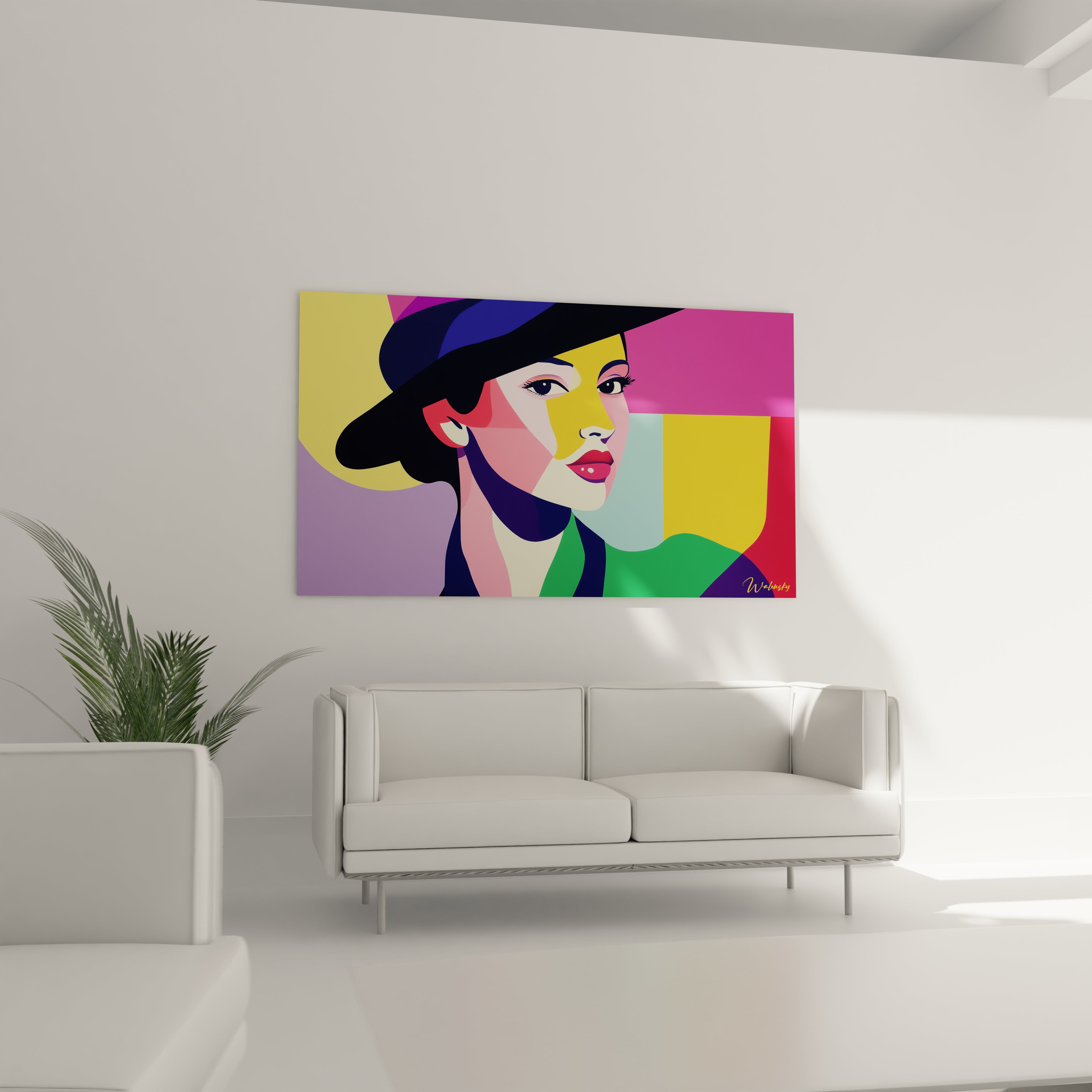 Tableau inspiré par Femme au chapeau de Henri Matisse N°2 – Hommage Artiste Célèbre