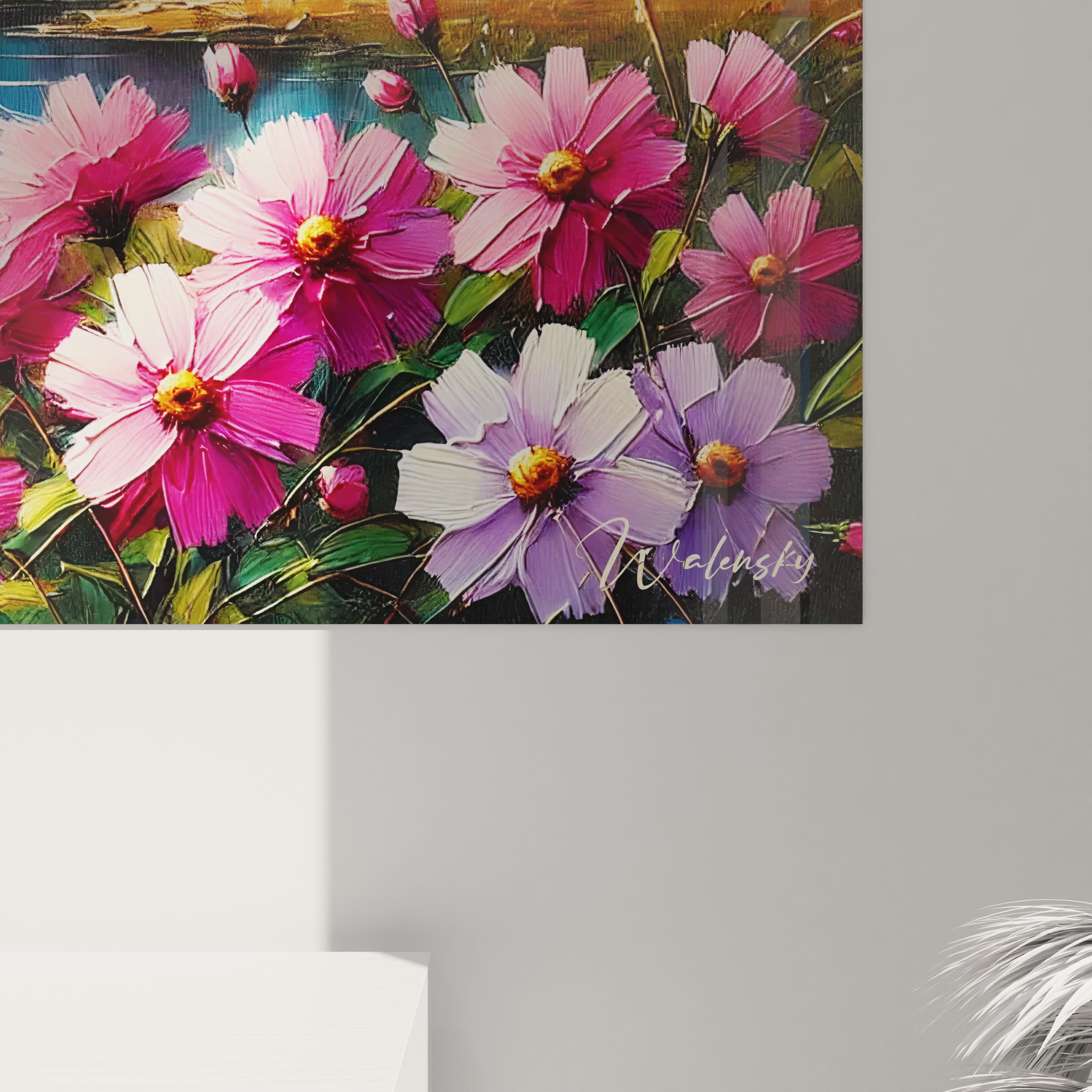 Plongez dans les détails du tableau Montagne. Chaque couleur et ombre évoque la paix et l'émerveillement, célébrant la beauté de la nature avec éclat.






