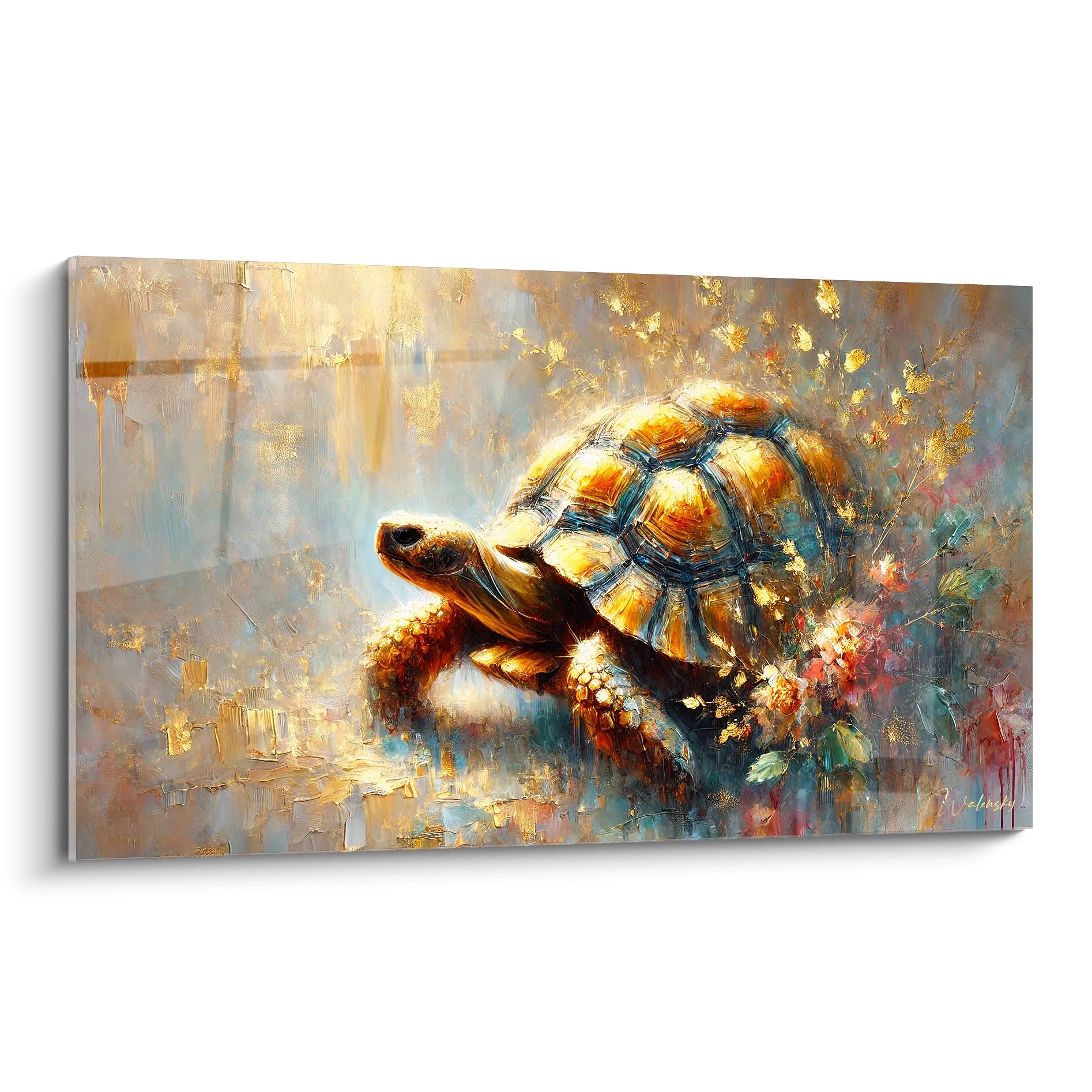 Ce tableau tortue terrestre vue de biais met en valeur les textures détaillées et la richesse des couleurs. Parfait pour ajouter une touche unique et naturelle à n'importe quel espace intérieur.

