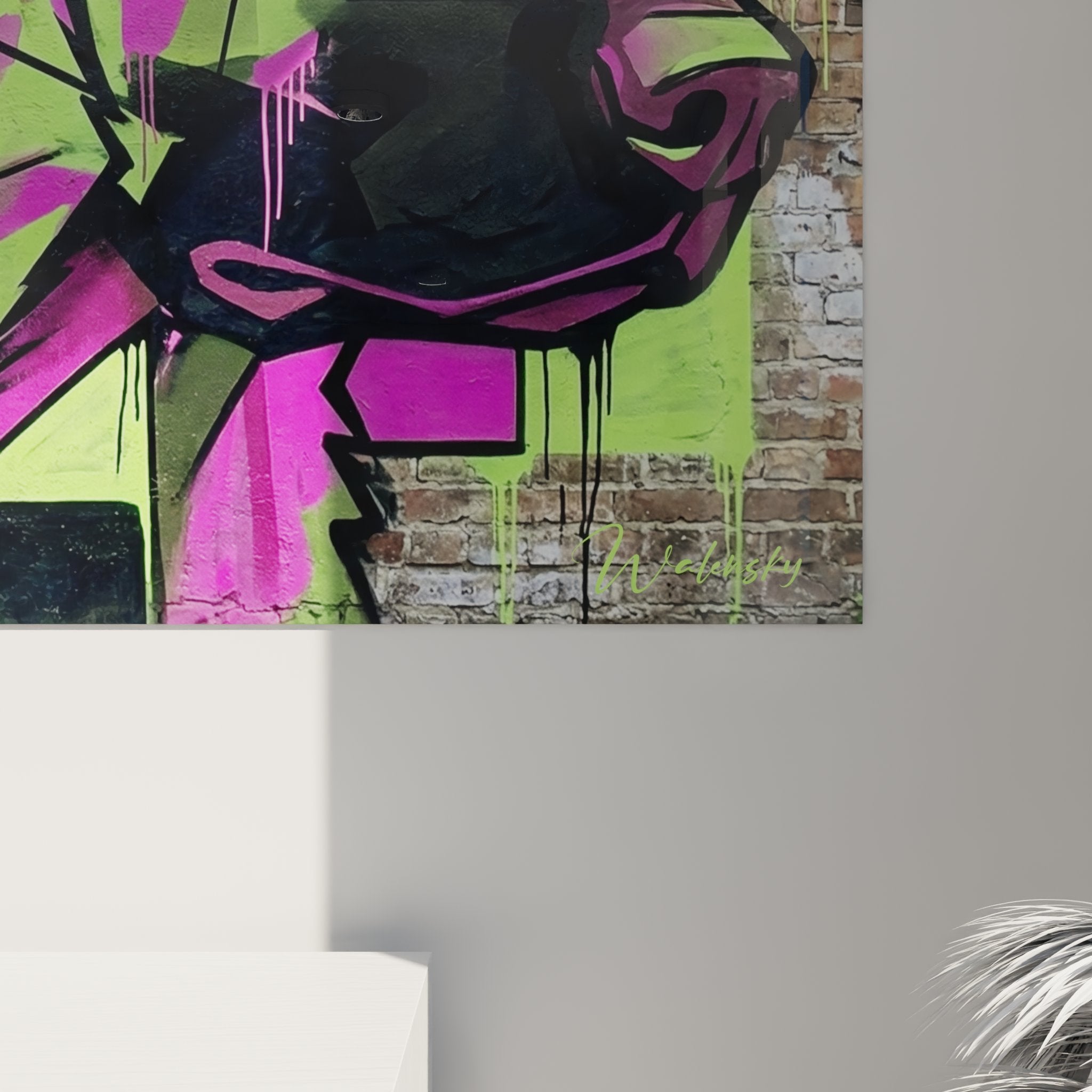 deutscher Schäferhund Trio Leinwand geometrische Wandkunst Inneneinrichtung