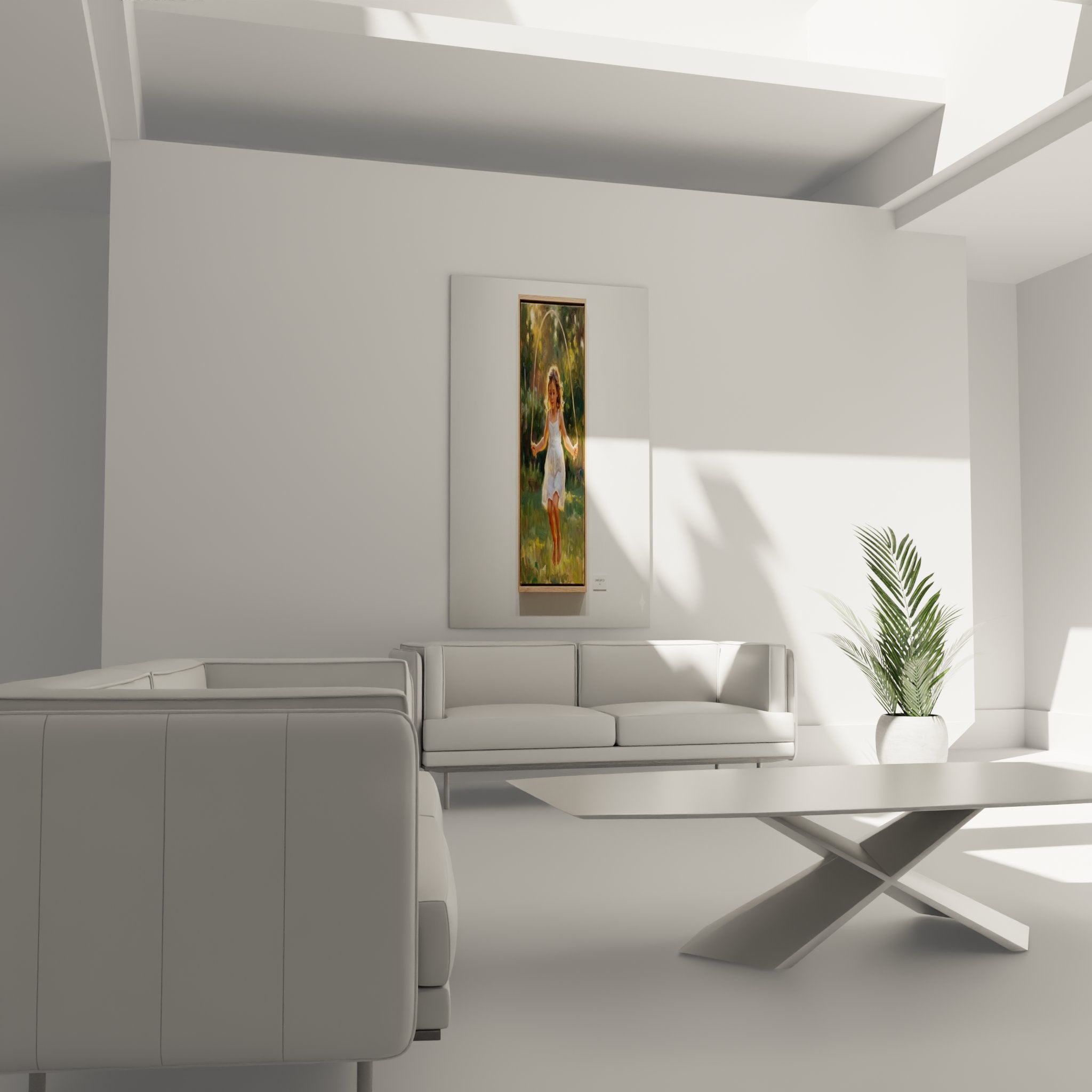 Detail peinture fillette cheveux boucles lumiere doree expression sereine technique picturale realiste