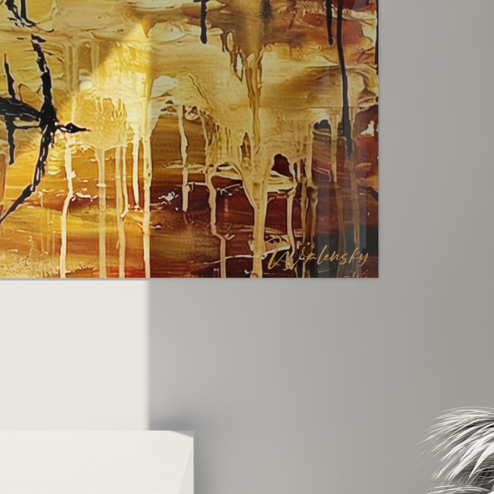 Vue d'ensemble du tableau archer silhouette dans un intérieur contemporain élégant