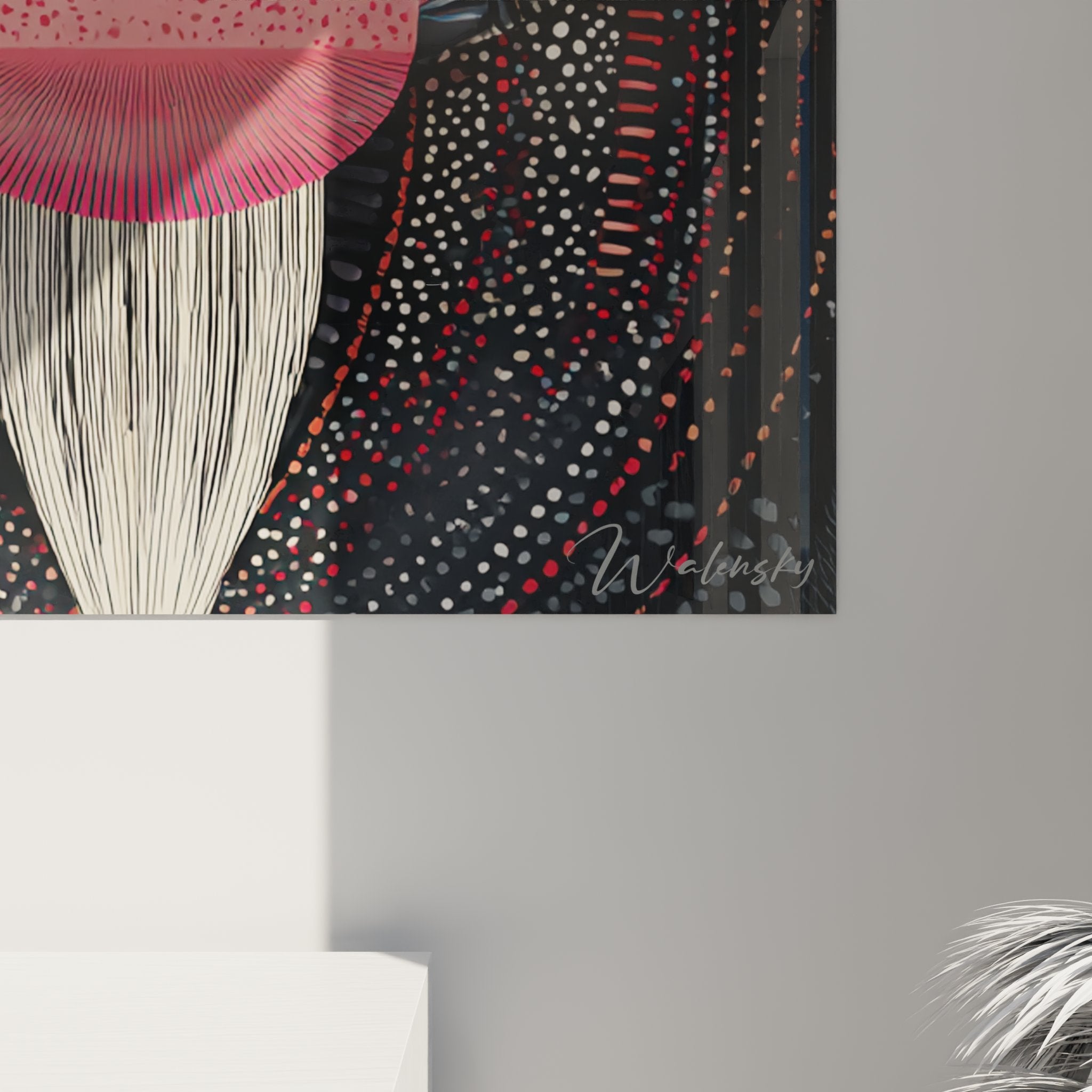 Vue d'ensemble tableau mandrill africain mural decoration interieur moderne art animalier