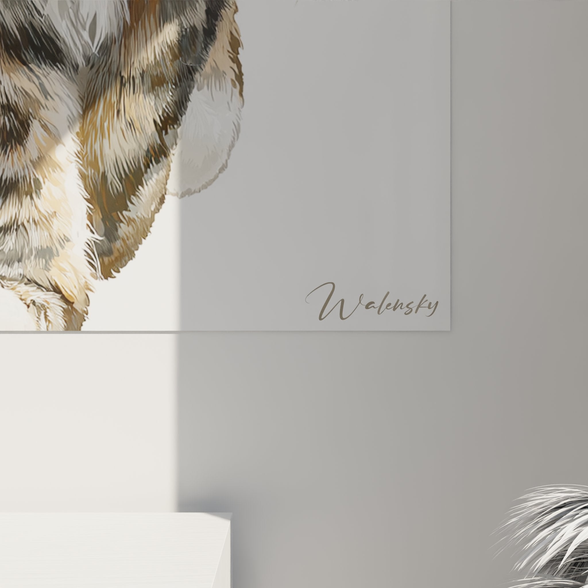 Vue d'ensemble du tableau chat Sibérien dans un salon contemporain style déco féline