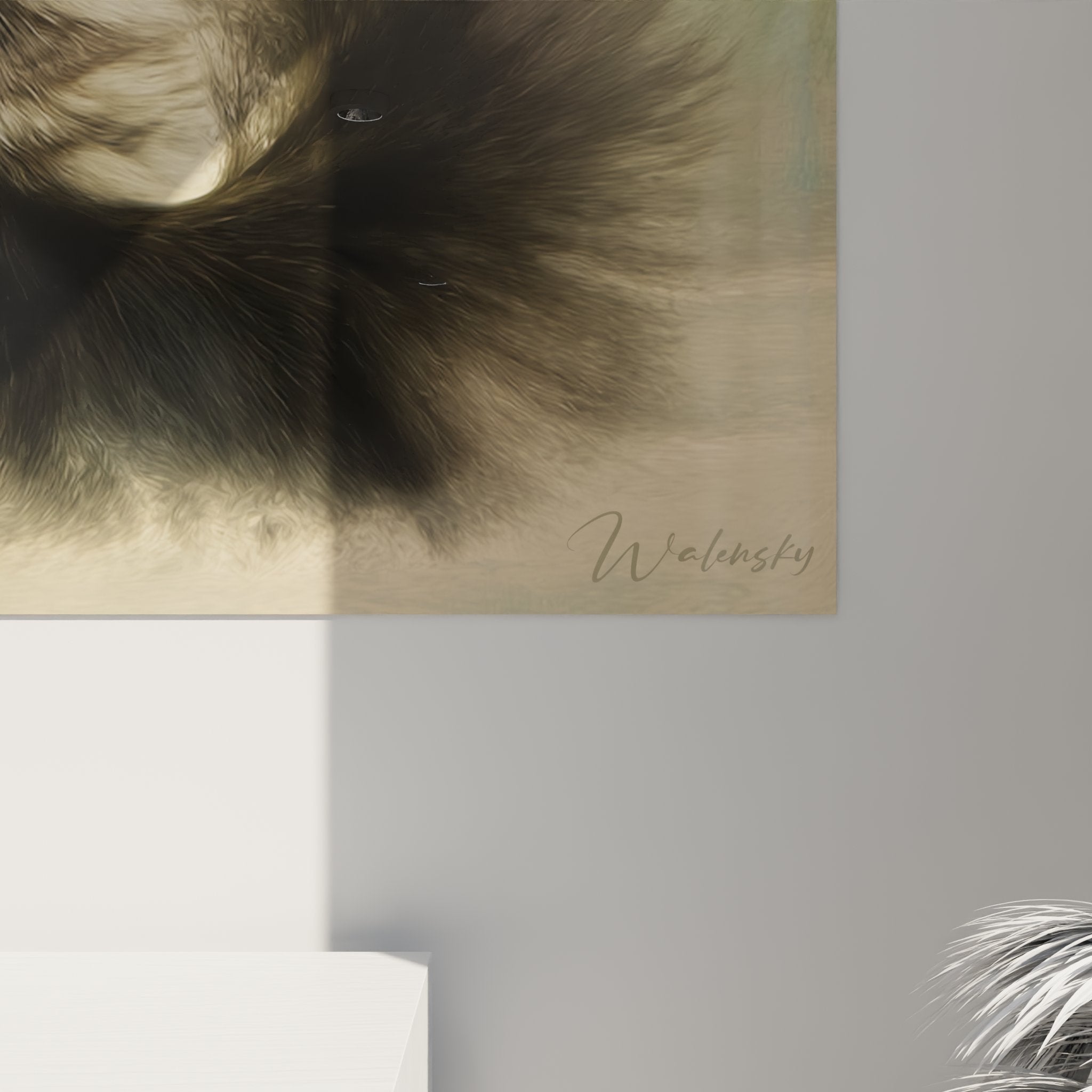 Overview of American Bobtail cat wall art in modern interior decoration