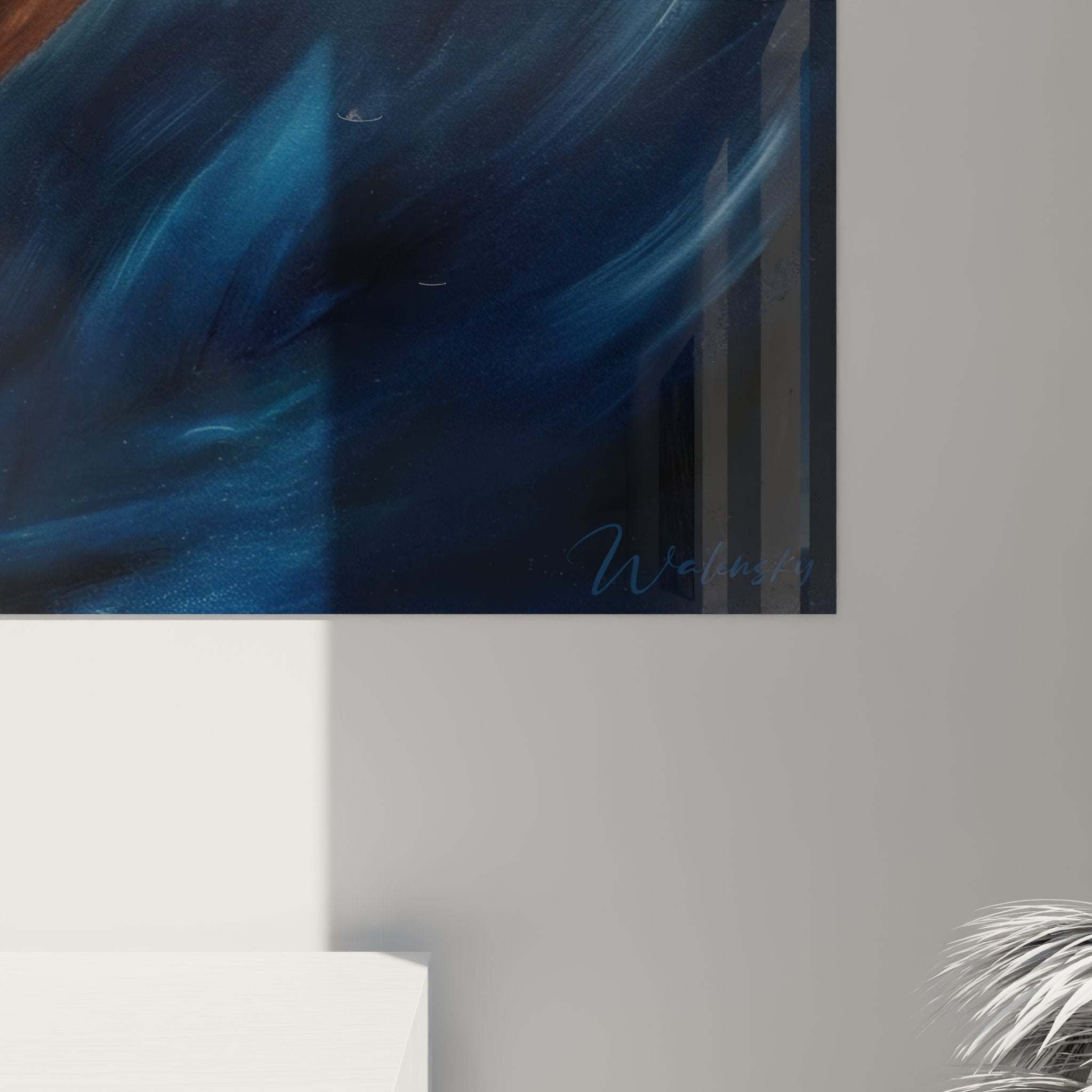 Overall view of modern dancer painting wall hanging, interior decoration contemporary dance art