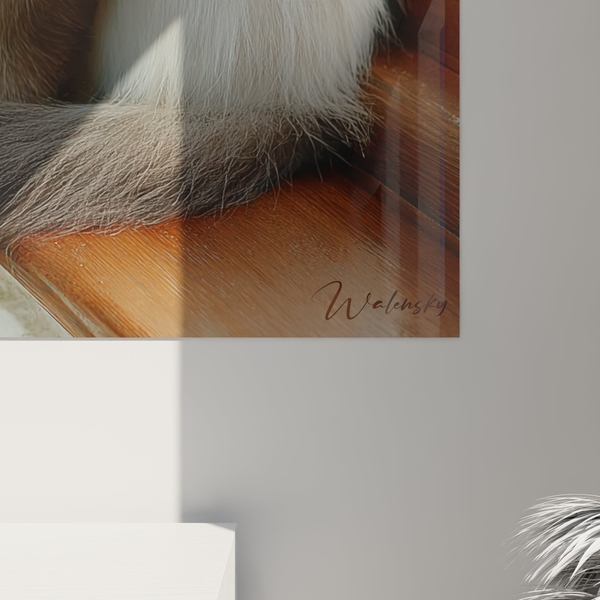 Vue d'ensemble du tableau chat Balinais portrait intimiste dans un salon contemporain