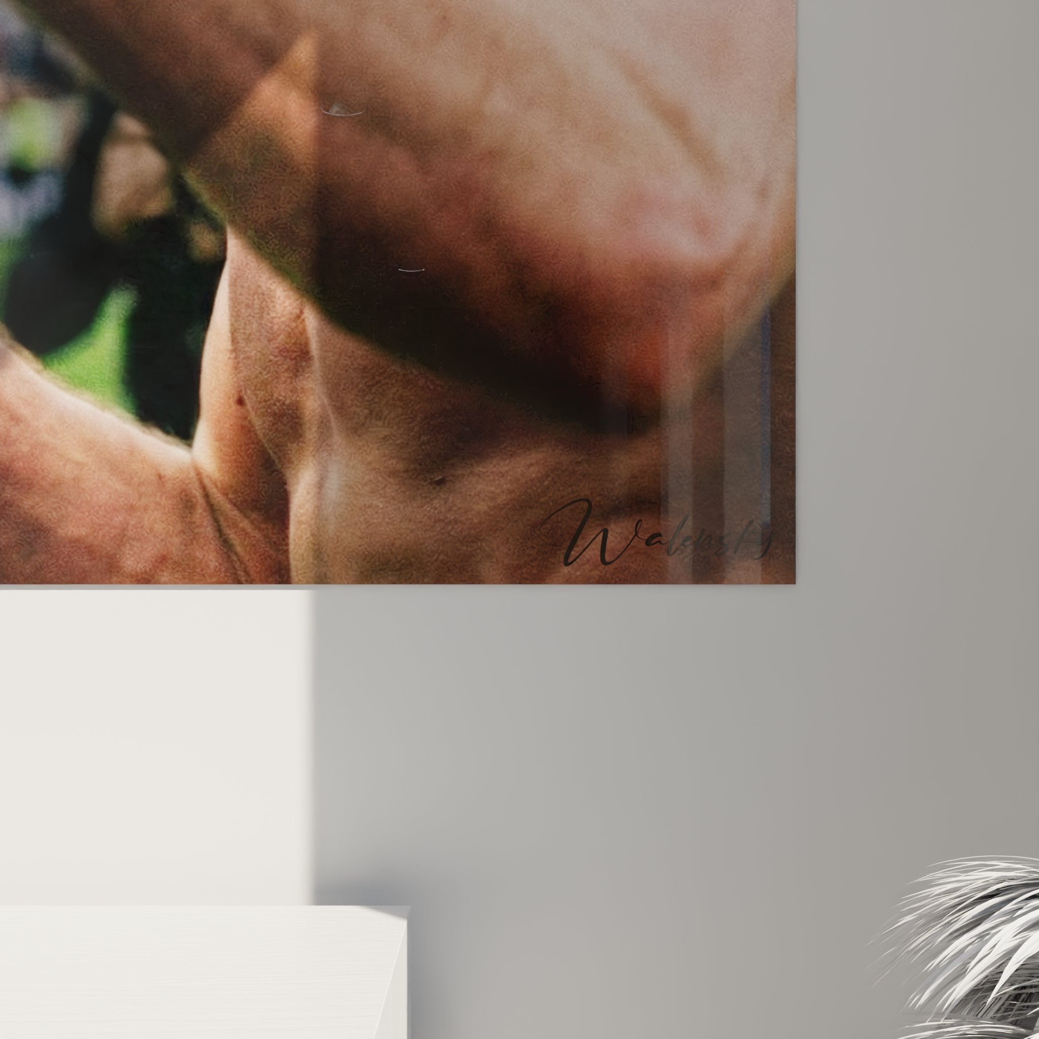 Vue ensemble tableau MMA combattant triomphant decoration murale sport combat