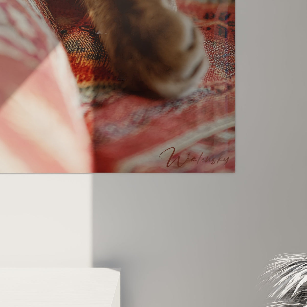Vue d'ensemble tableau mural chat Tonkinois, art animalier moderne pour décoration intérieure
