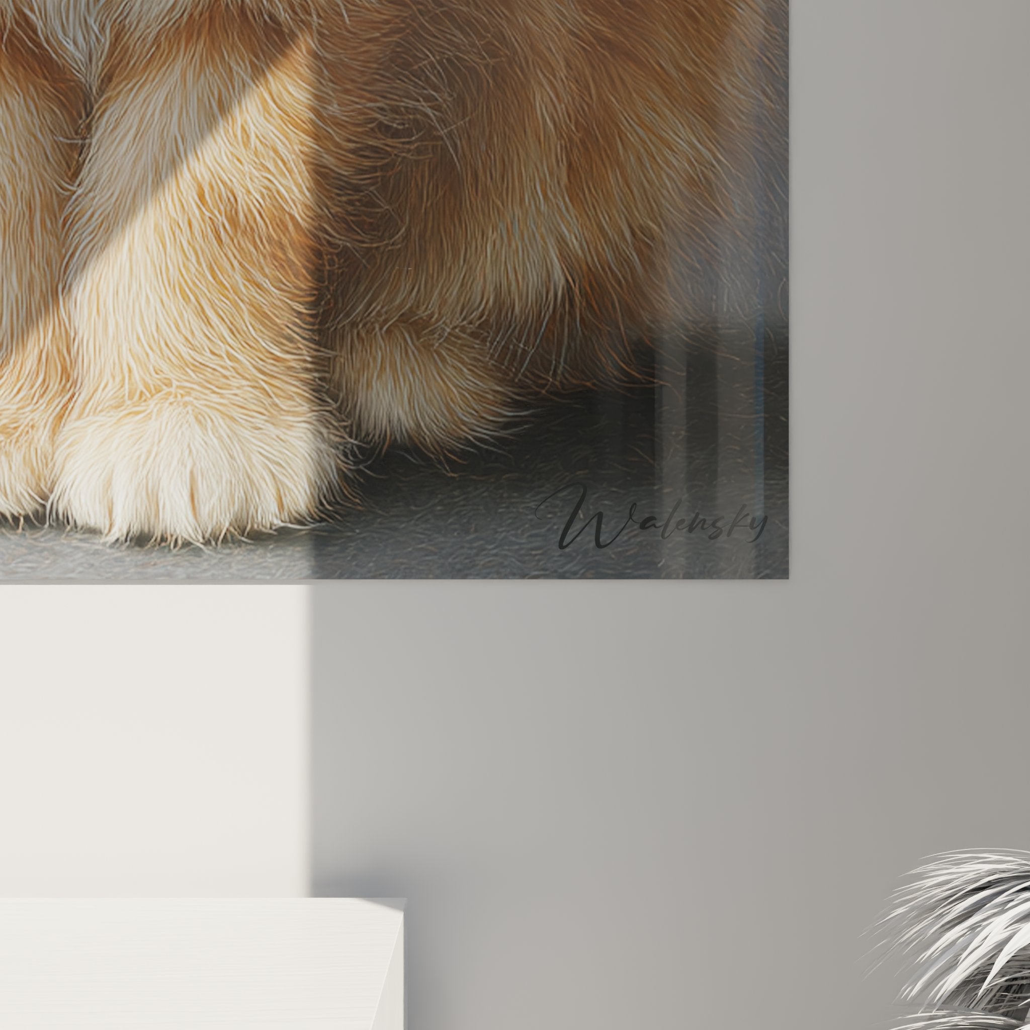 Overview tabby American Bobtail cat wall art modern living room decoration premium feline art