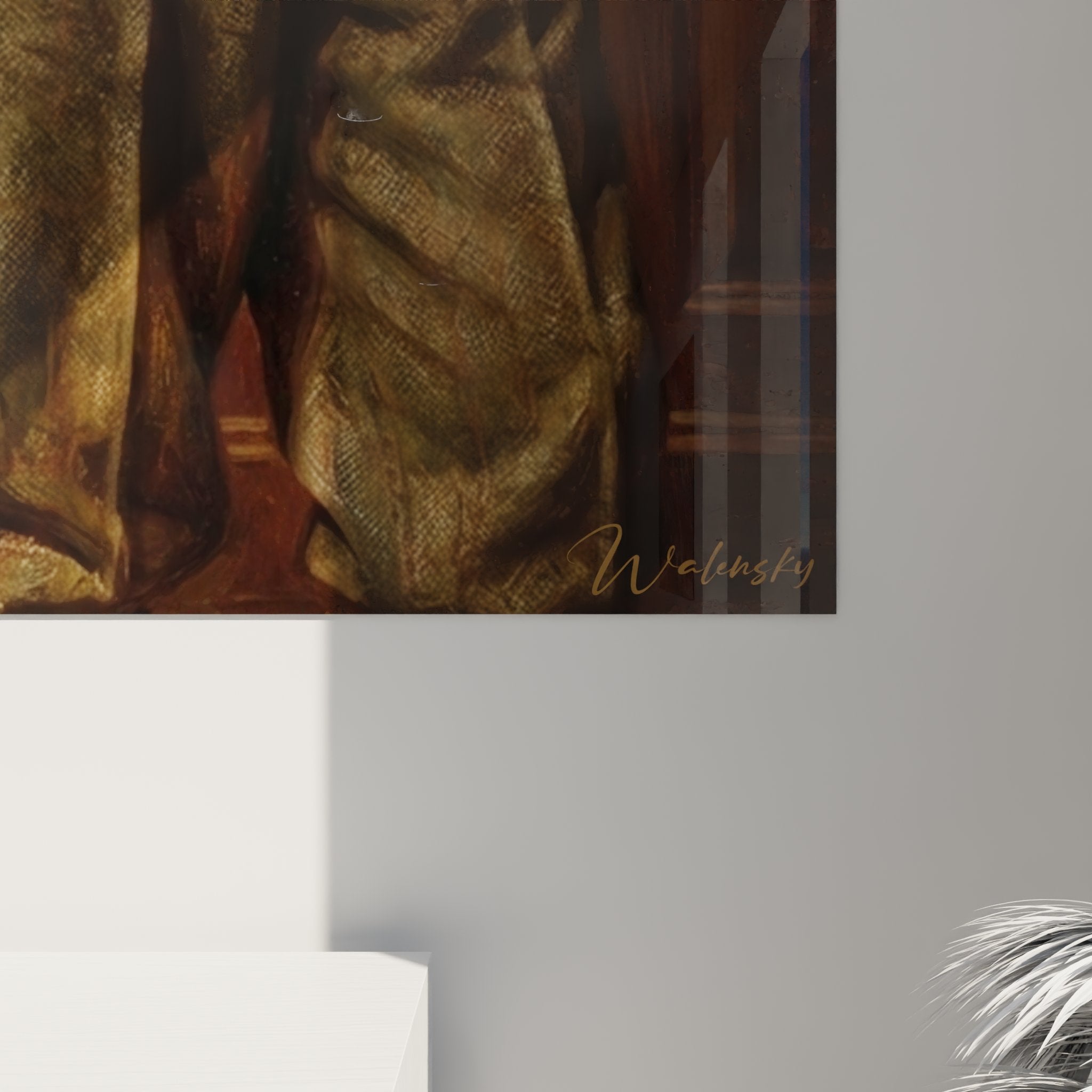 Vue d'ensemble tableau golf gentleman dans salon, art mural décoratif pour passionnés de golf